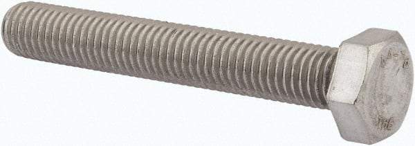 Value Collection - M12x1.75mm Metric Coarse, 80mm Length Under Head Hex Head Cap Screw - Fully Threaded, Grade 316 & Austenitic A4 Stainless Steel, Uncoated, 19mm Hex - Apex Tool & Supply