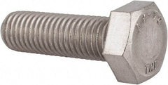 Value Collection - M14x2.00mm Metric Coarse, 45mm Length Under Head Hex Head Cap Screw - Fully Threaded, Grade 316 & Austenitic A4 Stainless Steel, Uncoated, 22mm Hex - Apex Tool & Supply