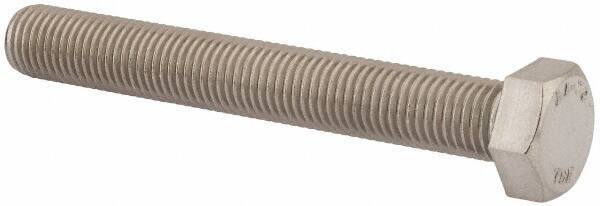 Value Collection - M20x2.50mm Metric Coarse, 150mm Length Under Head Hex Head Cap Screw - Fully Threaded, Grade 316 & Austenitic A4 Stainless Steel, Uncoated, 30mm Hex - Apex Tool & Supply