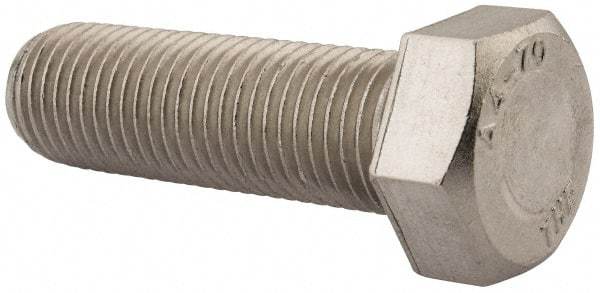 Value Collection - M22x2.50mm Metric Coarse, 70mm Length Under Head Hex Head Cap Screw - Fully Threaded, Grade 316 & Austenitic A4 Stainless Steel, Uncoated, 34mm Hex - Apex Tool & Supply