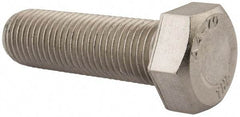 Value Collection - M22x2.50mm Metric Coarse, 70mm Length Under Head Hex Head Cap Screw - Fully Threaded, Grade 316 & Austenitic A4 Stainless Steel, Uncoated, 34mm Hex - Apex Tool & Supply