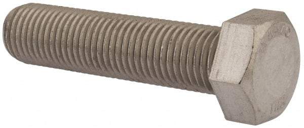 Value Collection - M22x2.50mm Metric Coarse, 90mm Length Under Head Hex Head Cap Screw - Fully Threaded, Grade 316 & Austenitic A4 Stainless Steel, Uncoated, 34mm Hex - Apex Tool & Supply