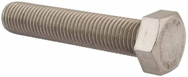Value Collection - M24x3.00mm Metric Coarse, 120mm Length Under Head Hex Head Cap Screw - Fully Threaded, Grade 316 & Austenitic A4 Stainless Steel, Uncoated, 36mm Hex - Apex Tool & Supply