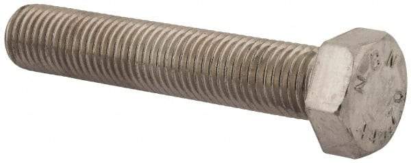 Value Collection - M24x3.00mm Metric Coarse, 130mm Length Under Head Hex Head Cap Screw - Fully Threaded, Grade 316 & Austenitic A4 Stainless Steel, Uncoated, 36mm Hex - Apex Tool & Supply