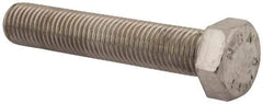 Value Collection - M24x3.00mm Metric Coarse, 130mm Length Under Head Hex Head Cap Screw - Fully Threaded, Grade 316 & Austenitic A4 Stainless Steel, Uncoated, 36mm Hex - Apex Tool & Supply