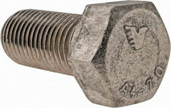 Value Collection - M27x3.00mm Metric Coarse, 60mm Length Under Head Hex Head Cap Screw - Fully Threaded, Grade 316 & Austenitic A4 Stainless Steel, Uncoated, 41mm Hex - Apex Tool & Supply