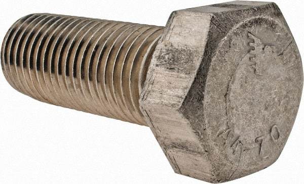 Value Collection - M30x3.50mm Metric Coarse, 80mm Length Under Head Hex Head Cap Screw - Fully Threaded, Grade 316 & Austenitic A4 Stainless Steel, Uncoated, 46mm Hex - Apex Tool & Supply