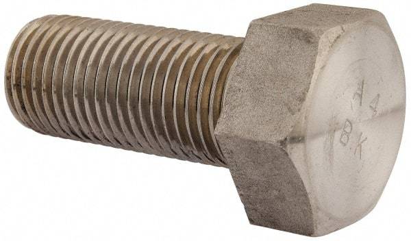 Value Collection - M33x3.50mm Metric Coarse, 80mm Length Under Head Hex Head Cap Screw - Fully Threaded, Grade 316 & Austenitic A4 Stainless Steel, Uncoated, 50mm Hex - Apex Tool & Supply