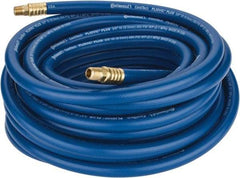 Continental ContiTech - 3/8" ID x 0.66" OD 50' Long Multipurpose Air Hose - MNPT x MNPT Ends, 300 Working psi, -10 to 158°F, 1/4" Fitting, Blue - Apex Tool & Supply