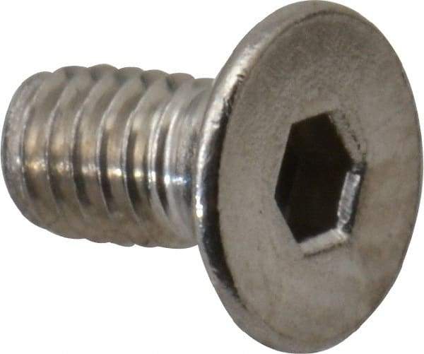Value Collection - M2.5x0.45 Metric Coarse Hex Socket Drive, 90° Flat Screw - Grade 18-8 & Austenitic A2 Stainless Steel, Fully Threaded, 5mm OAL - Apex Tool & Supply