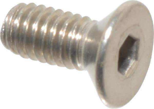 Value Collection - M2.5x0.45 Metric Coarse Hex Socket Drive, 90° Flat Screw - Grade 18-8 & Austenitic A2 Stainless Steel, Fully Threaded, 6mm OAL - Apex Tool & Supply