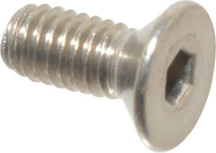Value Collection - M2.5x0.45 Metric Coarse Hex Socket Drive, 90° Flat Screw - Grade 18-8 & Austenitic A2 Stainless Steel, Fully Threaded, 6mm OAL - Apex Tool & Supply