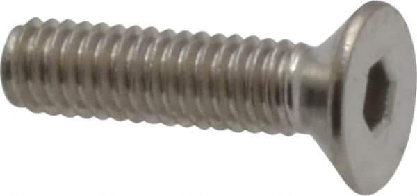 Value Collection - M2.5x0.45 Metric Coarse Hex Socket Drive, 90° Flat Screw - Grade 18-8 & Austenitic A2 Stainless Steel, Fully Threaded, 10mm OAL - Apex Tool & Supply