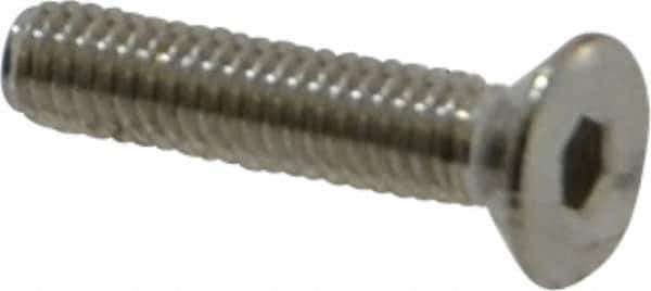 Value Collection - M2.5x0.45 Metric Coarse Hex Socket Drive, 90° Flat Screw - Grade 18-8 & Austenitic A2 Stainless Steel, Fully Threaded, 12mm OAL - Apex Tool & Supply