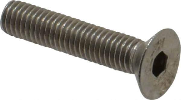 Value Collection - M5x0.80 Metric Coarse Hex Socket Drive, 90° Flat Screw - Grade 18-8 & Austenitic A2 Stainless Steel, Partially Threaded, 25mm OAL - Apex Tool & Supply