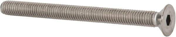 Value Collection - M5x0.80 Metric Coarse Hex Socket Drive, 90° Flat Screw - Grade 18-8 & Austenitic A2 Stainless Steel, Partially Threaded, 60mm OAL - Apex Tool & Supply
