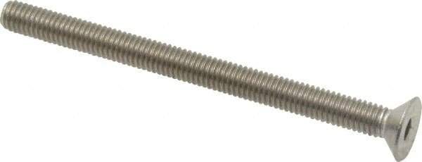 Value Collection - M6x1.00 Metric Coarse Hex Socket Drive, 90° Flat Screw - Grade 18-8 & Austenitic A2 Stainless Steel, Partially Threaded, 80mm OAL - Apex Tool & Supply