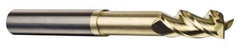Accupro - 1", 3 Flute, Single End, Solid Carbide, 0.03" Corner Radius End Mill - 5" OAL, 37° Helix, Right Hand Flute, 1-1/4" LOC, Right Hand Cut, 2-1/8" Extended Reach - Apex Tool & Supply