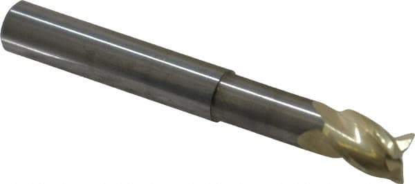 Accupro - 5/16", 7/16" LOC, 5/16" Shank Diam, 2-1/2" OAL, 3 Flute, Solid Carbide Square End Mill - Single End, ZrN Finish, Spiral Flute, 37° Helix, Centercutting, Right Hand Cut, Right Hand Flute - Apex Tool & Supply