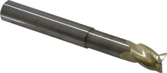 Accupro - 5/16", 7/16" LOC, 5/16" Shank Diam, 2-1/2" OAL, 3 Flute, Solid Carbide Square End Mill - Single End, ZrN Finish, Spiral Flute, 37° Helix, Centercutting, Right Hand Cut, Right Hand Flute - Apex Tool & Supply