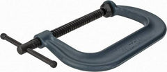 Wilton - Regular-Duty 6-1/16" Max Opening, 4-1/8" Throat Depth, Forged Steel Standard C-Clamp - 6,600 Lb Capacity, 0" Min Opening, Deep Throat - Apex Tool & Supply