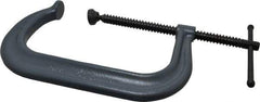 Wilton - Regular-Duty 8-1/4" Max Opening, 5" Throat Depth, Forged Steel Standard C-Clamp - 6,900 Lb Capacity, 0" Min Opening, Deep Throat - Apex Tool & Supply