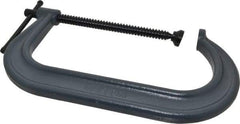 Wilton - Regular-Duty 10-1/8" Max Opening, 6" Throat Depth, Forged Steel Standard C-Clamp - 8,000 Lb Capacity, 2" Min Opening, Deep Throat - Apex Tool & Supply