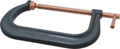 Wilton - Regular-Duty 8-1/4" Max Opening, 5" Throat Depth, Forged Steel Standard C-Clamp - 6,900 Lb Capacity, 0" Min Opening, Deep Throat - Apex Tool & Supply