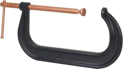 Wilton - Regular-Duty 12-1/4" Max Opening, 6-5/16" Throat Depth, Forged Steel Standard C-Clamp - 9,300 Lb Capacity, 2" Min Opening, Deep Throat - Apex Tool & Supply