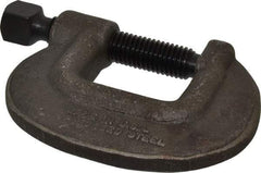 Wilton - Extra Heavy-Duty 1-3/4" Max Opening, 1-3/16" Throat Depth, Forged Steel Standard C-Clamp - 8,750 Lb Capacity, 0" Min Opening, Standard Throat Depth, Cold Drawn Steel Screw - Apex Tool & Supply