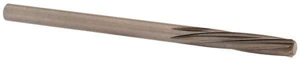 Magafor - 3.3096mm Solid Carbide 6 Flute Chucking Reamer - Spiral Flute, 0.1303" Straight Shank, 19/32" Flute Length, 2-1/4" OAL - Apex Tool & Supply