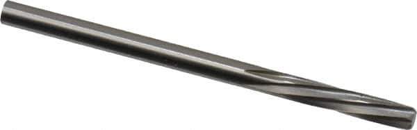 Magafor - 3.429mm Solid Carbide 6 Flute Chucking Reamer - Spiral Flute, 0.135" Straight Shank, 19/32" Flute Length, 2-1/4" OAL - Apex Tool & Supply