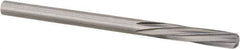 Magafor - 3.5103mm Solid Carbide 6 Flute Chucking Reamer - Spiral Flute, 0.1382" Straight Shank, 19/32" Flute Length, 2-1/4" OAL - Apex Tool & Supply