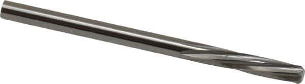 Magafor - 3.5611mm Solid Carbide 6 Flute Chucking Reamer - Spiral Flute, 0.1402" Straight Shank, 19/32" Flute Length, 2-1/4" OAL - Apex Tool & Supply