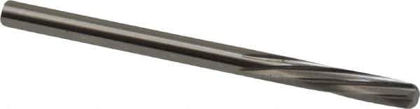 Magafor - 3.5789mm Solid Carbide 6 Flute Chucking Reamer - Spiral Flute, 0.1409" Straight Shank, 19/32" Flute Length, 2-1/4" OAL - Apex Tool & Supply