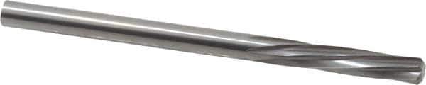 Magafor - 3.589mm Solid Carbide 6 Flute Chucking Reamer - Spiral Flute, 0.1413" Straight Shank, 19/32" Flute Length, 2-1/4" OAL - Apex Tool & Supply