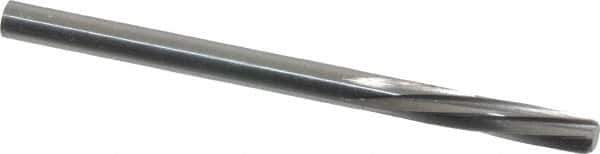 Magafor - 3.6093mm Solid Carbide 6 Flute Chucking Reamer - Spiral Flute, 0.1421" Straight Shank, 19/32" Flute Length, 2-1/4" OAL - Apex Tool & Supply