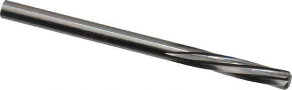 Magafor - #27 Solid Carbide 6 Flute Chucking Reamer - Spiral Flute, 0.1441" Straight Shank, 19/32" Flute Length, 2-1/4" OAL - Apex Tool & Supply
