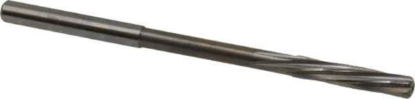 Magafor - 4.32mm Solid Carbide 6 Flute Chucking Reamer - Spiral Flute, 0.177" Straight Shank, 53/64" Flute Length, 3-5/32" OAL - Apex Tool & Supply
