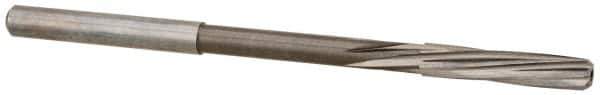 Magafor - 4.38mm Solid Carbide 6 Flute Chucking Reamer - Spiral Flute, 0.177" Straight Shank, 53/64" Flute Length, 3-5/32" OAL - Apex Tool & Supply