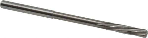 Magafor - 4.4mm Solid Carbide 6 Flute Chucking Reamer - Spiral Flute, 0.177" Straight Shank, 53/64" Flute Length, 3-5/32" OAL - Apex Tool & Supply