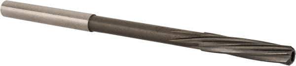 Magafor - 4.42mm Solid Carbide 6 Flute Chucking Reamer - Spiral Flute, 0.177" Straight Shank, 53/64" Flute Length, 3-5/32" OAL - Apex Tool & Supply