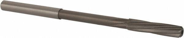 Magafor - 4.48mm Solid Carbide 6 Flute Chucking Reamer - Spiral Flute, 0.177" Straight Shank, 53/64" Flute Length, 3-5/32" OAL - Apex Tool & Supply