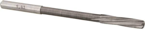 Magafor - #3 Solid Carbide 6 Flute Chucking Reamer - Spiral Flute, 0.216" Straight Shank, 1-1/32" Flute Length, 3-21/32" OAL - Apex Tool & Supply