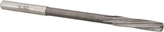 Magafor - #3 Solid Carbide 6 Flute Chucking Reamer - Spiral Flute, 0.216" Straight Shank, 1-1/32" Flute Length, 3-21/32" OAL - Apex Tool & Supply