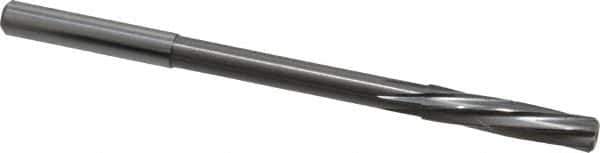 Magafor - 6.01mm Solid Carbide 6 Flute Chucking Reamer - Spiral Flute, 0.236" Straight Shank, 1-7/64" Flute Length, 3-31/32" OAL - Apex Tool & Supply