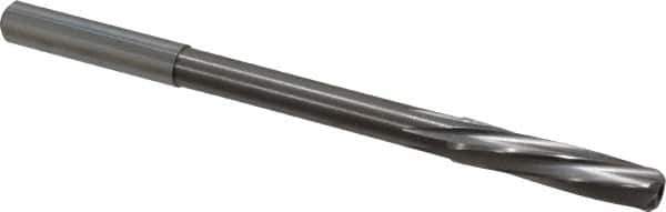 Magafor - 6.97mm Solid Carbide 6 Flute Chucking Reamer - Spiral Flute, 0.276" Straight Shank, 1-7/32" Flute Length, 4-9/32" OAL - Apex Tool & Supply