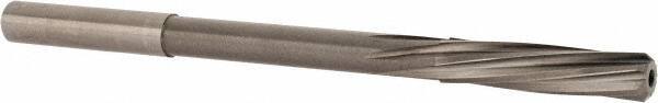 Magafor - 6.98mm Solid Carbide 6 Flute Chucking Reamer - Spiral Flute, 0.276" Straight Shank, 1-7/32" Flute Length, 4-9/32" OAL - Apex Tool & Supply