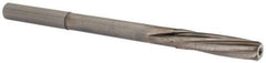 Magafor - 7.14mm Solid Carbide 6 Flute Chucking Reamer - Spiral Flute, 0.276" Straight Shank, 1-7/32" Flute Length, 4-9/32" OAL - Apex Tool & Supply