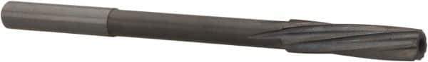 Magafor - 7.52mm Solid Carbide 6 Flute Chucking Reamer - Spiral Flute, 0.276" Straight Shank, 1-7/32" Flute Length, 4-9/32" OAL - Apex Tool & Supply